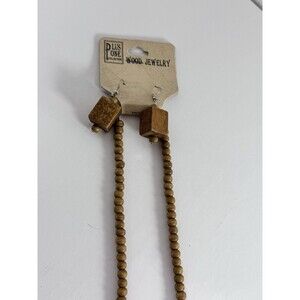 Vintage Plus One Collection wooden bead jewelry 2 Piece set Boho Tribal